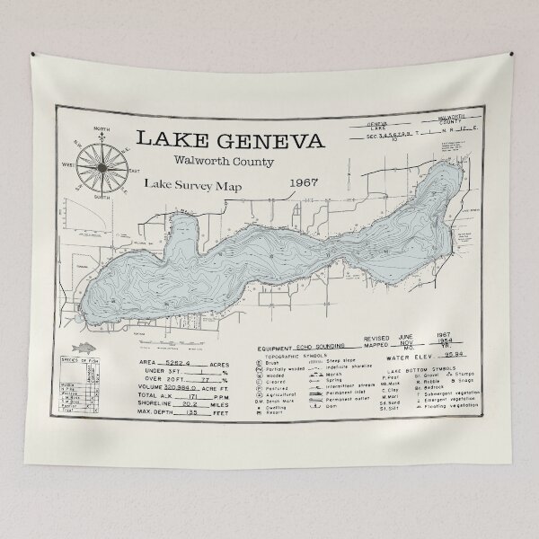 Item preview, Geneva Lake WI Walworth County 1967 designed and sold by Jean Plout.