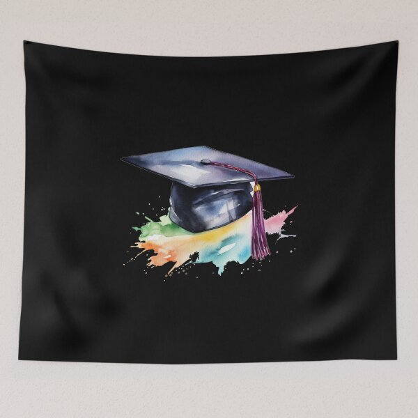 Item preview, Rainbow Watercolor Graduation Cap designed and sold by OutbreakDesigns.