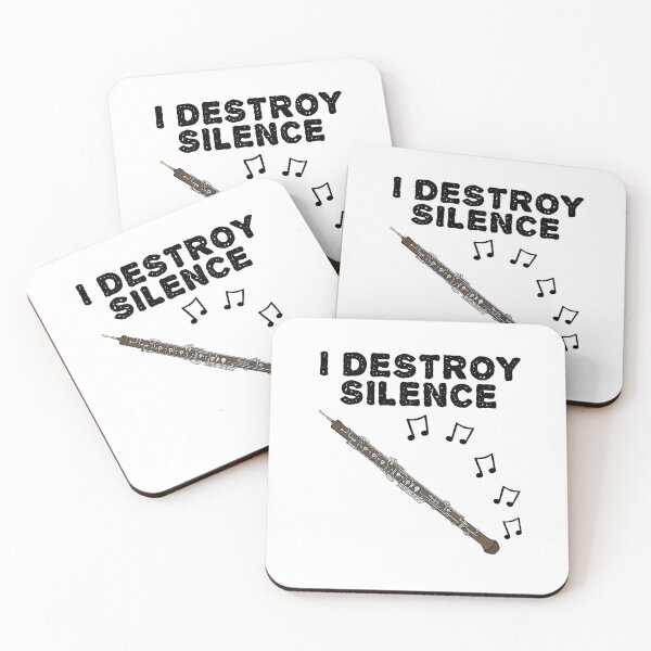 Item preview, Oboe, I Destroy Silence, Oboist Woodwind Musician designed and sold by doodlerob.