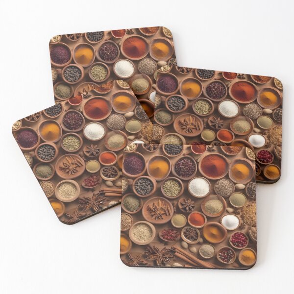 Item preview, Spices shot from above in a knolling style designed and sold by scottanderson2.