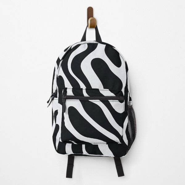 Item preview, Black and white zebra print seamless pattern, irregular form designed and sold by exitbird.