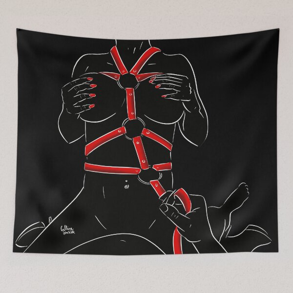 Item preview, Naked woman in harness BDSM couple designed and sold by Culturesensible.