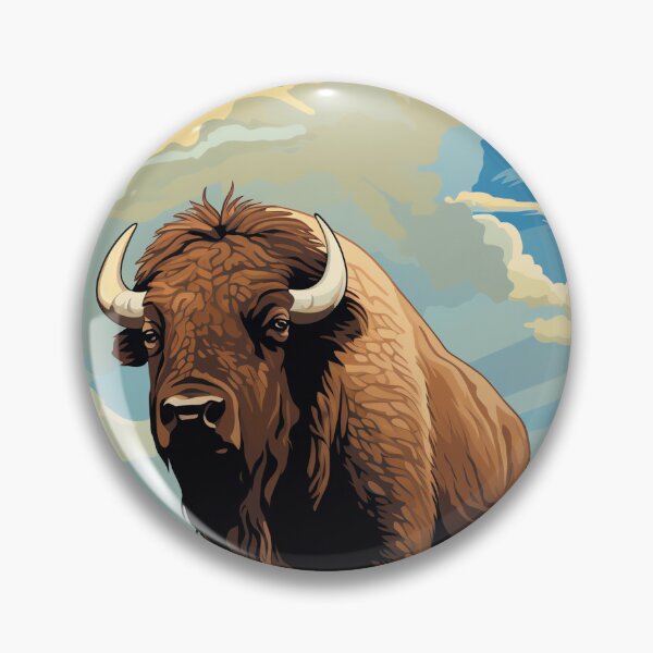 Item preview, Bison Bliss, Majestic Beauty Under Blue Sky designed and sold by WILDEVIOLET.