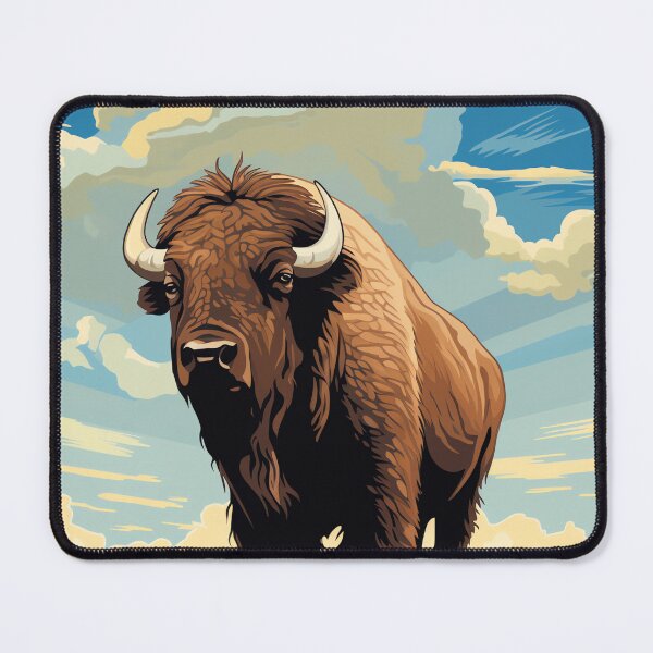 Item preview, Bison Bliss, Majestic Beauty Under Blue Sky designed and sold by WILDEVIOLET.