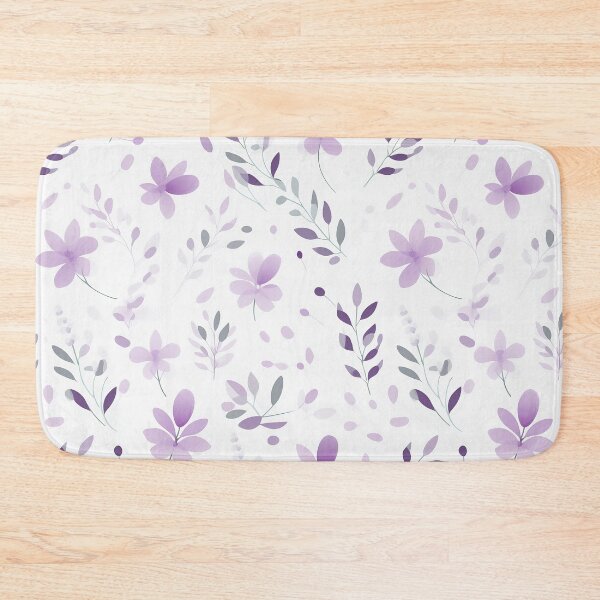 Item preview, Purple and grey seamless floral pattern, soft and dreamy atmosphere designed and sold by exitbird.