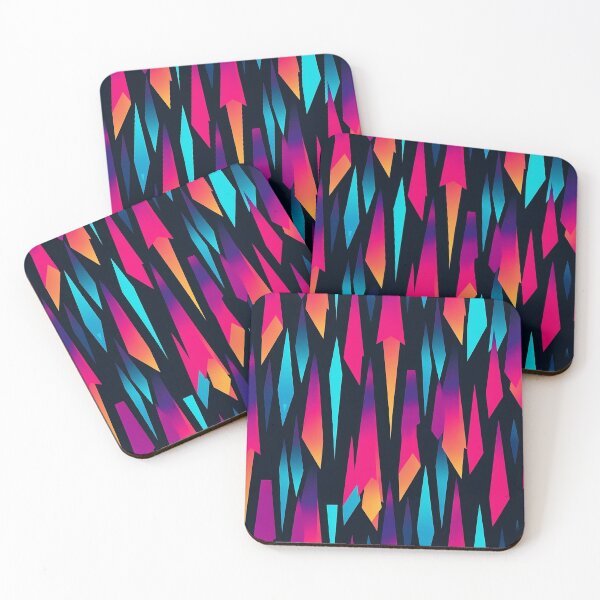 Item preview, Geometric abstract style pattern in bright neon color palette designed and sold by exitbird.