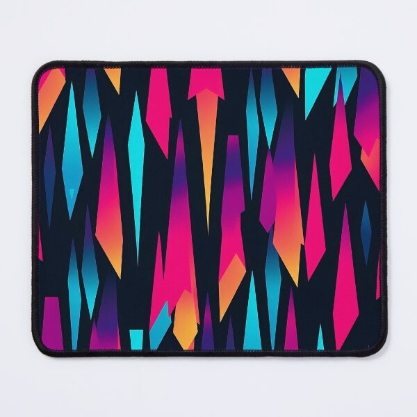 Item preview, Geometric abstract style pattern in bright neon color palette designed and sold by exitbird.