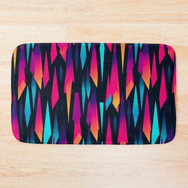 Item preview, Geometric abstract style pattern in bright neon color palette designed and sold by exitbird.