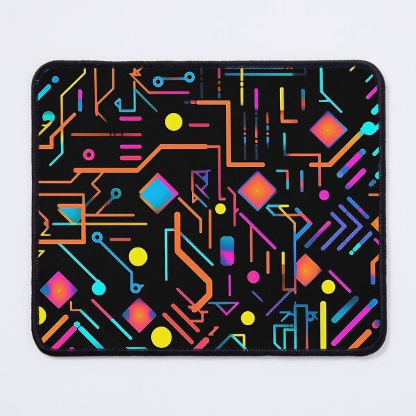Item preview, Electronic circuit seamless pattern, vibrant geometrics, colorful designed and sold by exitbird.