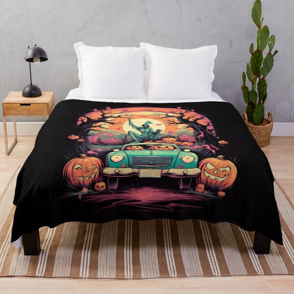 Item preview, Halloween: pumpkins driving a car designed and sold by GoldenTimesCafe.