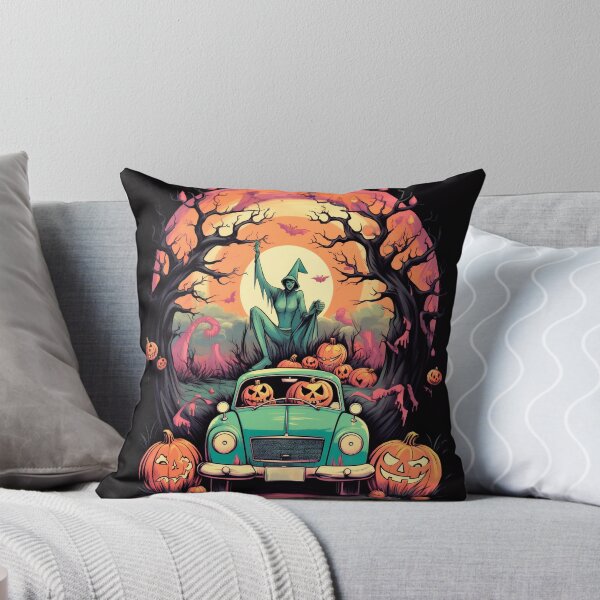 Item preview, Halloween: pumpkins driving a car designed and sold by GoldenTimesCafe.