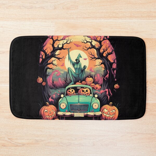 Item preview, Halloween: pumpkins driving a car designed and sold by GoldenTimesCafe.