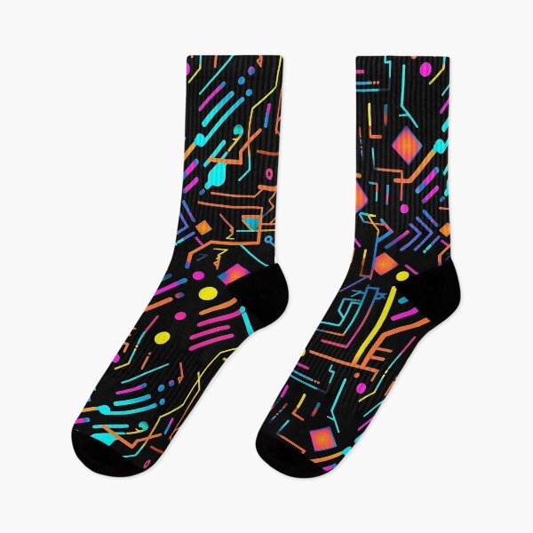 Item preview, Electronic circuit seamless pattern, vibrant geometrics, colorful designed and sold by exitbird.