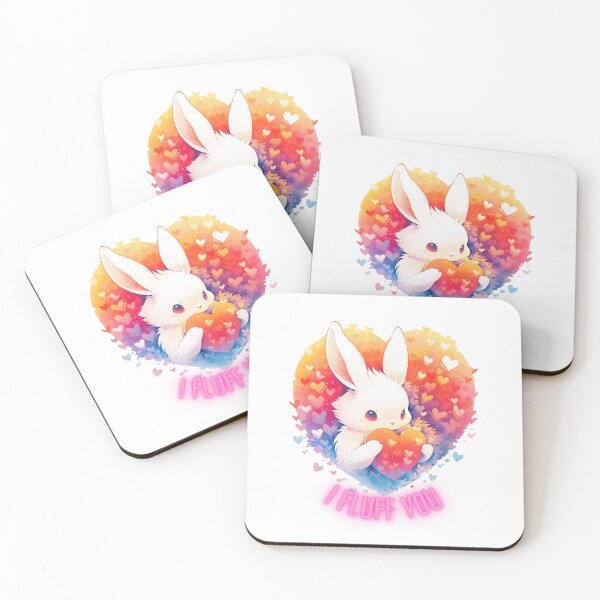 Item preview, I Fluff You Cute Love Bunny Easter Valentine designed and sold by Nightarcade.
