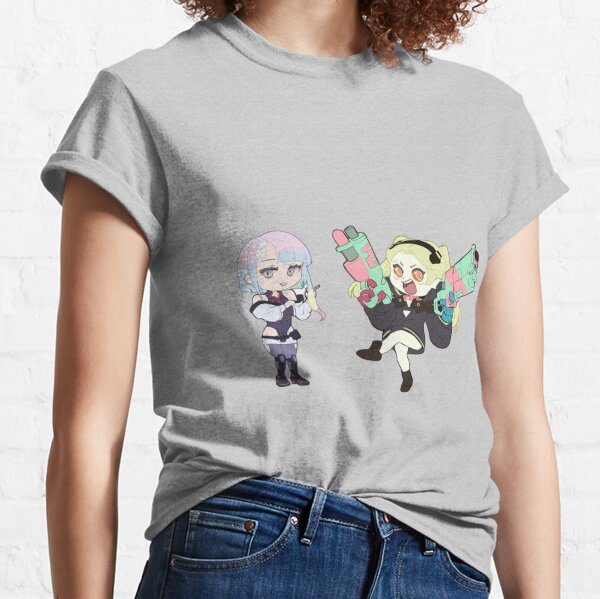Lucy - Cyberpunk Anime Girl Unisex AOP Cut & Sew T-shirt - kawaiiwaru