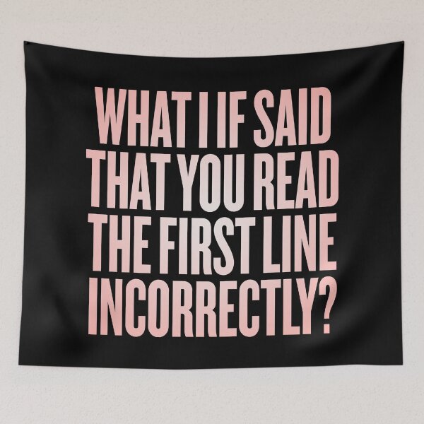 Item preview, What I if said that you read the first line incorrectly? v.2 designed and sold by x1brett.