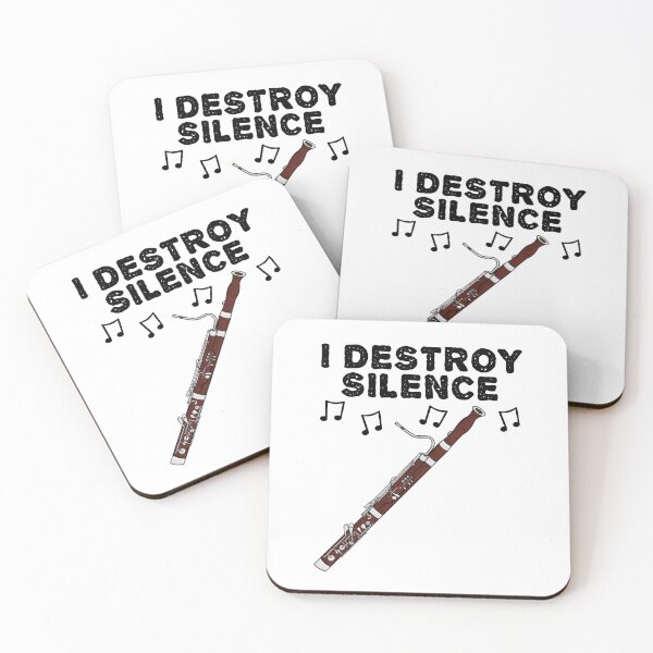Item preview, Bassoon, I Destroy Silence, Bassoonist Woodwind Musician designed and sold by doodlerob.