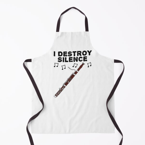 Item preview, Bassoon, I Destroy Silence, Bassoonist Woodwind Musician designed and sold by doodlerob.