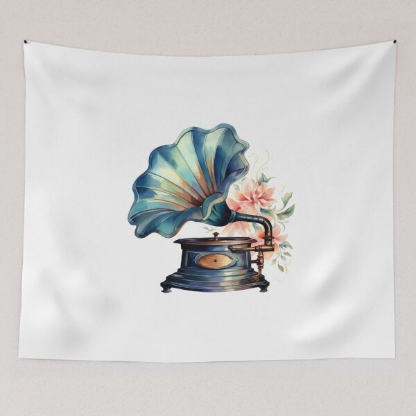 Item preview, Watercolor Vintage Gramaphone  designed and sold by FireFXStudio.