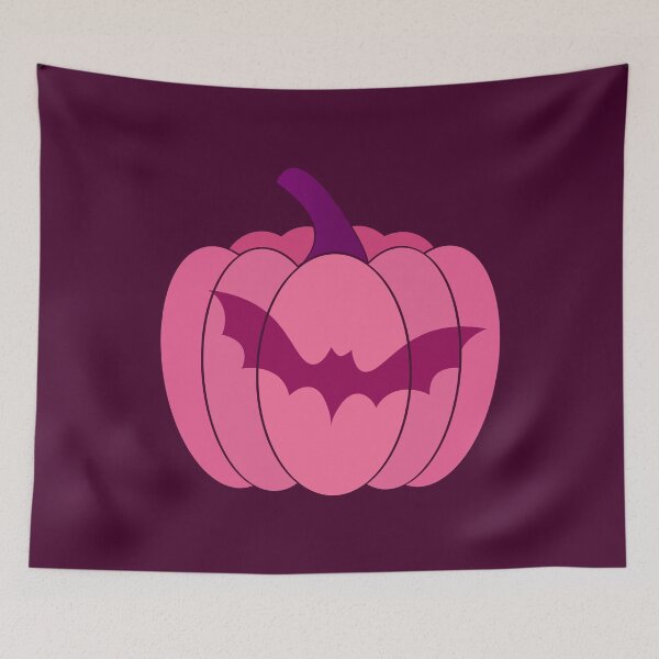 Item preview, Pink Pumpkin for Halloween Pumpkin with Bat Pink Halloween Party  designed and sold by AlwaysBeAStar.