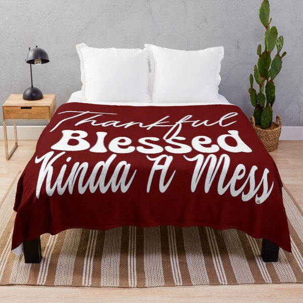 Item preview, Funny Thankful Blessed Kind Of A Mess Sweatshirt, by DAM Creative, designed and sold by DAM Creative ⭐⭐⭐⭐⭐.