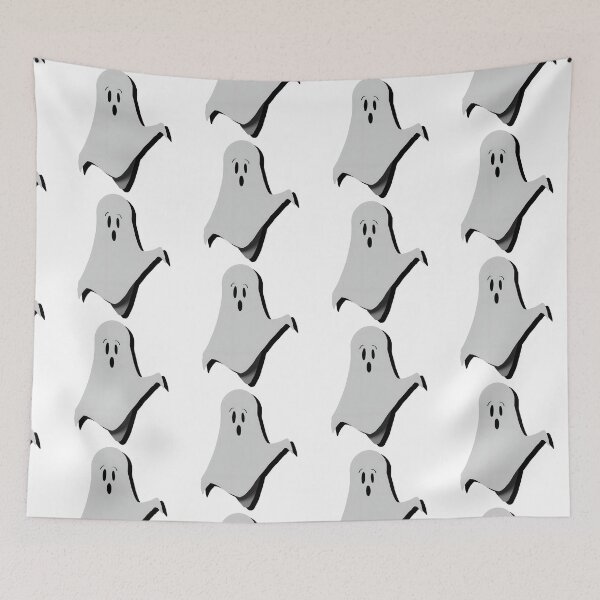 Item preview, Gray Ghost With Shadow, Narrow Version, by Zeesdesign on Redbubble designed and sold by ZEESDESIGN.