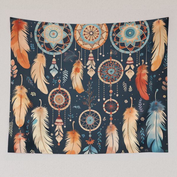 Item preview, Colorful detailed Dreamcatcher art print designed and sold by dcrc.