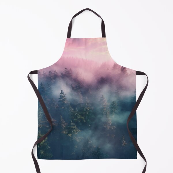 Item preview, Neon pink blue green light pine forest dawn designed and sold by zand-n-zive.