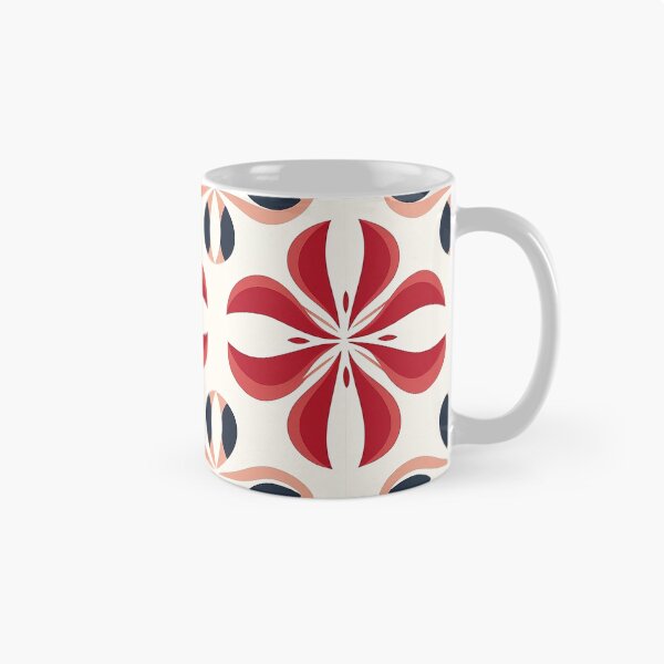 Aperçu de l'œuvre Carrelage beige clair avec motif sans couture rouge, rose clair et noir créée et vendue par exitbird.