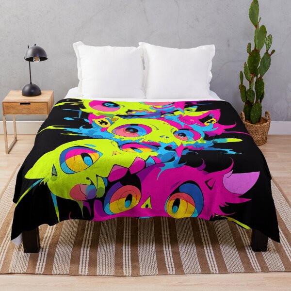 Item preview, “Neon Chatoyance: 4 Felines in Brilliant Hues” designed and sold by Art-Vortex-fr.