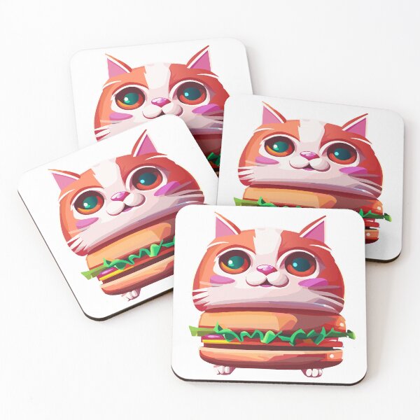 Item preview, Cat Hamburger Cartoon designed and sold by CekDesigns.