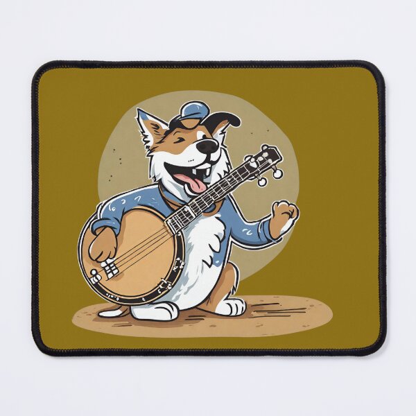 Item preview, Funny Dog Playing the Banjo, Dog and Banjo Shirts and Stickers designed and sold by Urban-Celt.