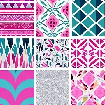 Artwork thumbnail, Colorful abstract pattern Patchwork by Roxburylane