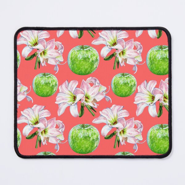 Item preview, Apples and Amaryllis Pattern Red designed and sold by Katariina Purru.