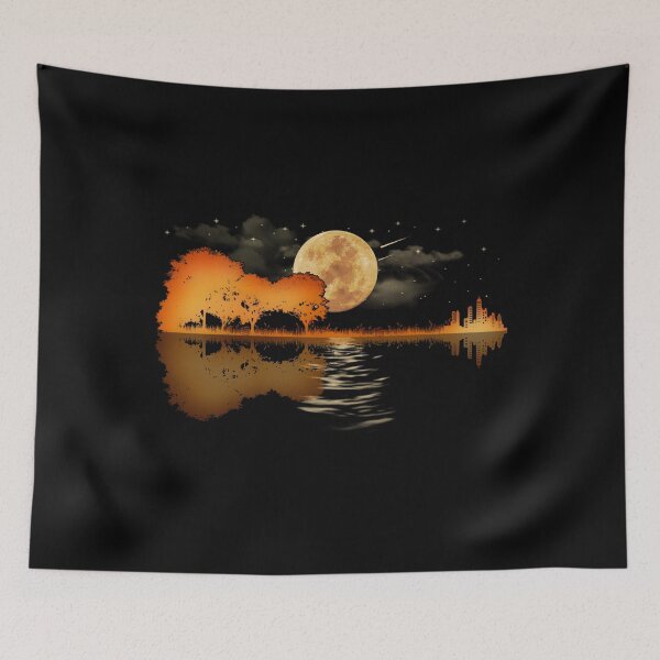 Item preview, Copy of Copy of Acoustic Guitar Lake Player Nature Guitar Player Gift Moonlight Nature Lake Shadow Birthday Gift, Christmas Gift designed and sold by p37369377870.