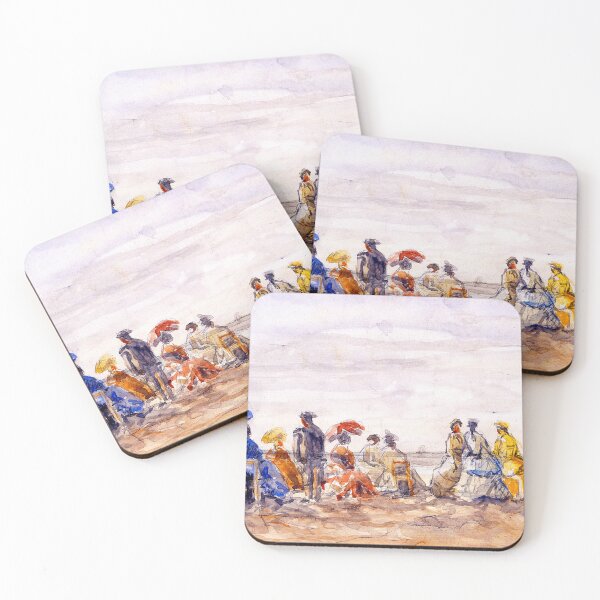 Item preview, Women on the Beach at Trouville, France 1885, Eugène-Louis Boudin designed and sold by RocketshipRetro.