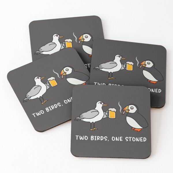 Item preview, Two Birds One Stoned Funny Adult Humor Dad Jokes Pun designed and sold by PunchlinePrints.
