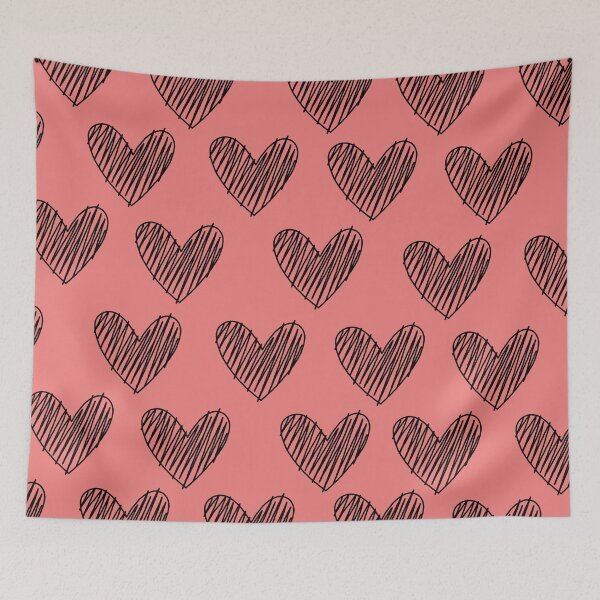 Item preview, Light Coral Harts Pattern. designed and sold by ARichArts.