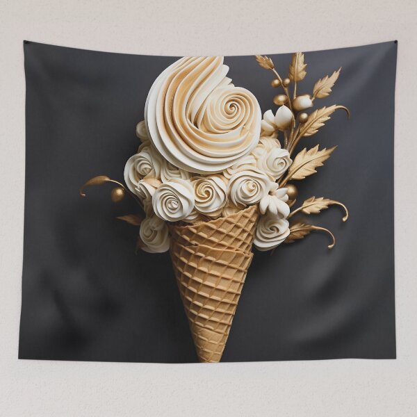 Item preview, Intricate detailed paper ice cream cone floral cornucopia designed and sold by dcrc.