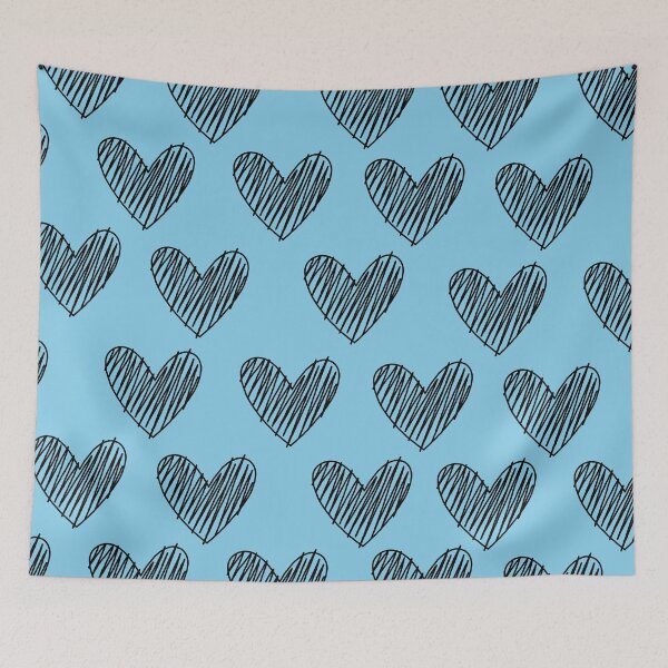 Item preview, Powder Blue Harts Pattern. designed and sold by ARichArts.