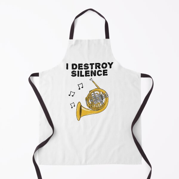 Item preview, French Horn, I Destroy Silence, Hornist Brass Musician designed and sold by doodlerob.