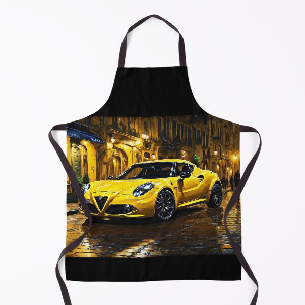 Item preview, Yellow Alfa Romeo 4c at night designed and sold by Glineur.