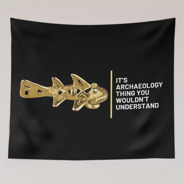 Item preview, Design for archaeologists with phrase "it's an archeology thing that you wouldn't understand" along with archaeological fish "little plane" designed and sold by Carola-art.
