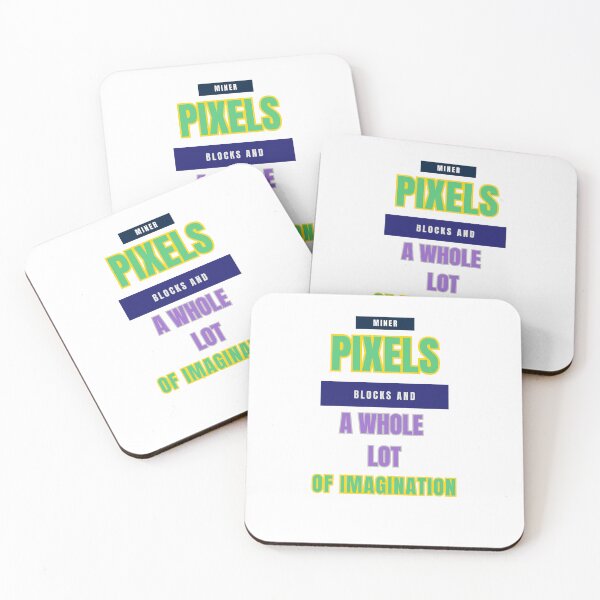 Item preview, Pixels, Blocks, and a Whole Lot of Imagination designed and sold by DesignSwirl.