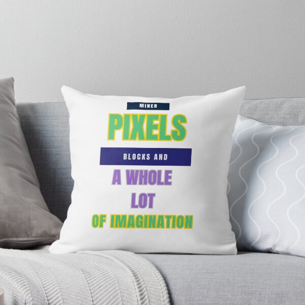 Item preview, Pixels, Blocks, and a Whole Lot of Imagination designed and sold by DesignSwirl.