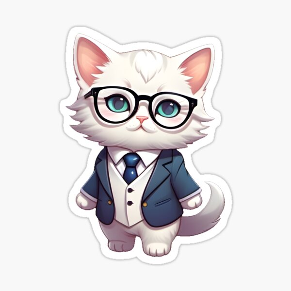 Business Cat is ready to make a deal Sticker