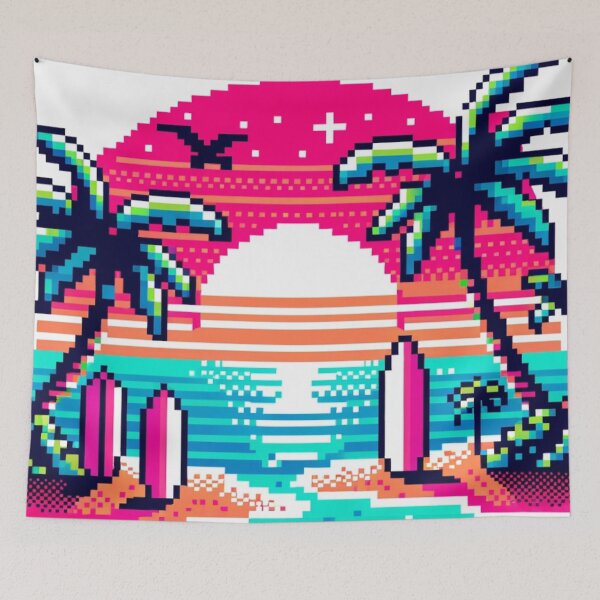 Item preview, Pixelated Paradise Escape designed and sold by PixelPunkster.