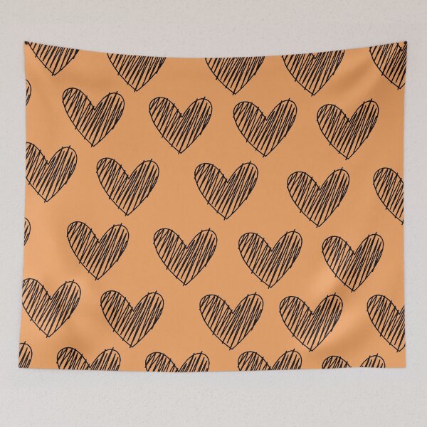 Item preview, Sandy Brown Harts Pattern. designed and sold by ARichArts.