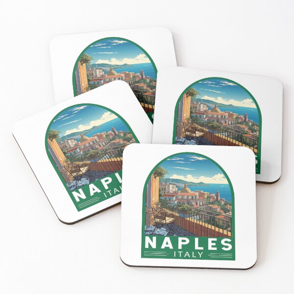 Item preview, Naples Italy Travel Art Emblem designed and sold by KrisSidDesigns.