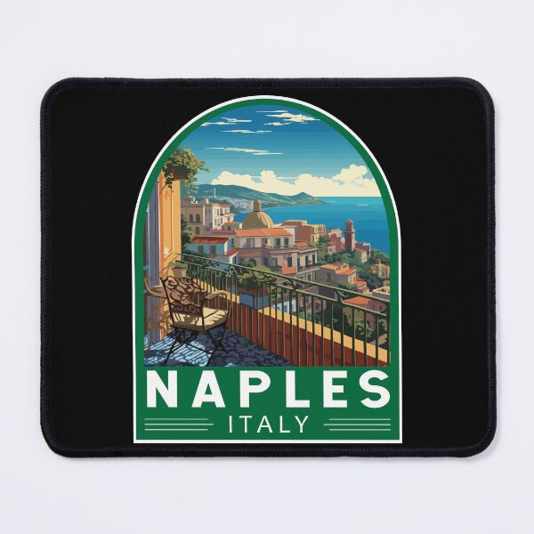 Item preview, Naples Italy Travel Art Emblem designed and sold by KrisSidDesigns.